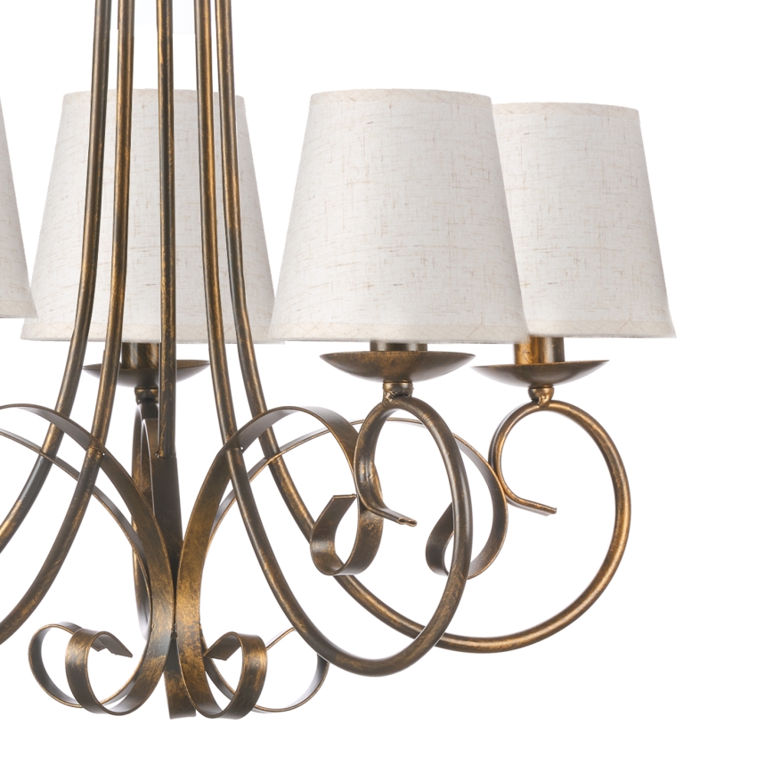 ONLI - Suspension chaîne POMPEI 5xE14/6W/230V bronze