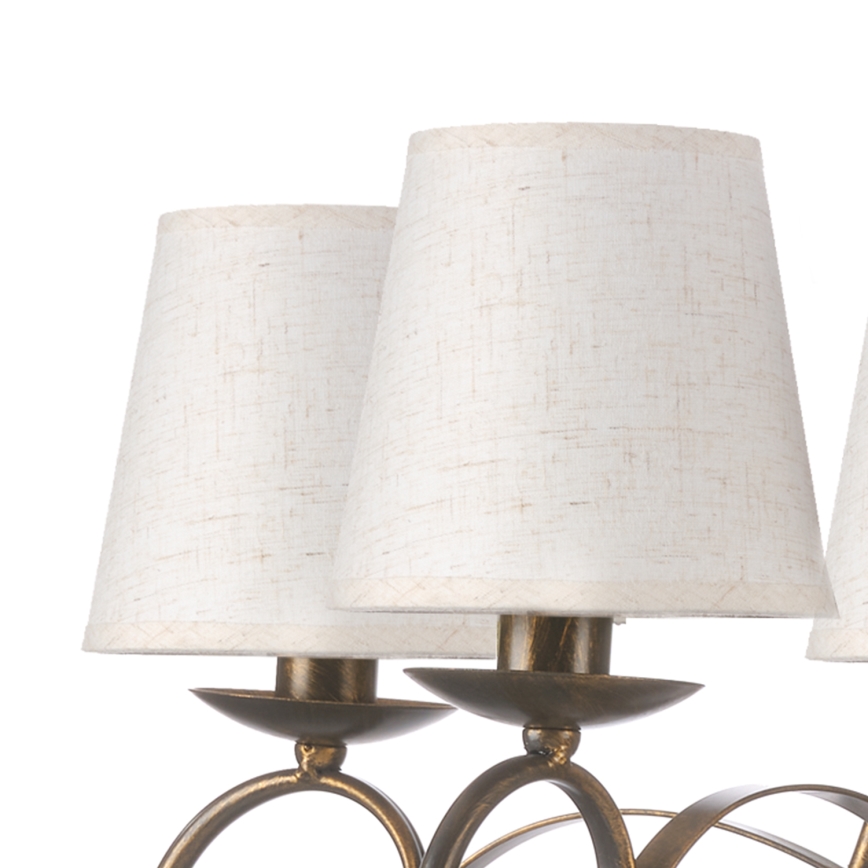 ONLI - Suspension chaîne POMPEI 5xE14/6W/230V bronze