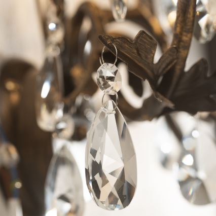 ONLI - Suspension chaîne TERESA 5xE14/6W/230V bronze