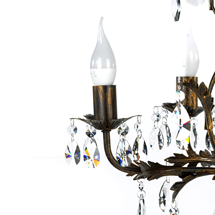 ONLI - Suspension chaîne TERESA 5xE14/6W/230V bronze