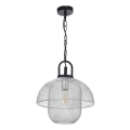 ONLI - Suspension chaîne ZAIR 1xE27/22W/230V noir/argent