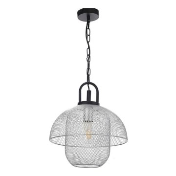 ONLI - Suspension chaîne ZAIR 1xE27/22W/230V noir/argent