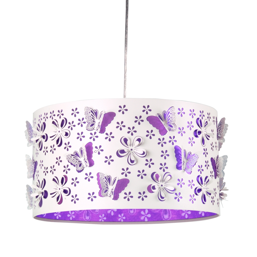 ONLI - Suspension enfant TITILLA 1xE27/22W/230V violet/blanc