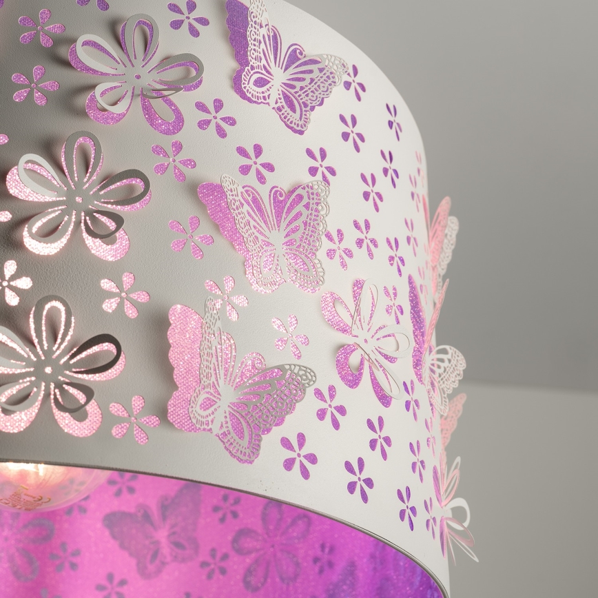 ONLI - Suspension enfant TITILLA 1xE27/22W/230V violet/blanc