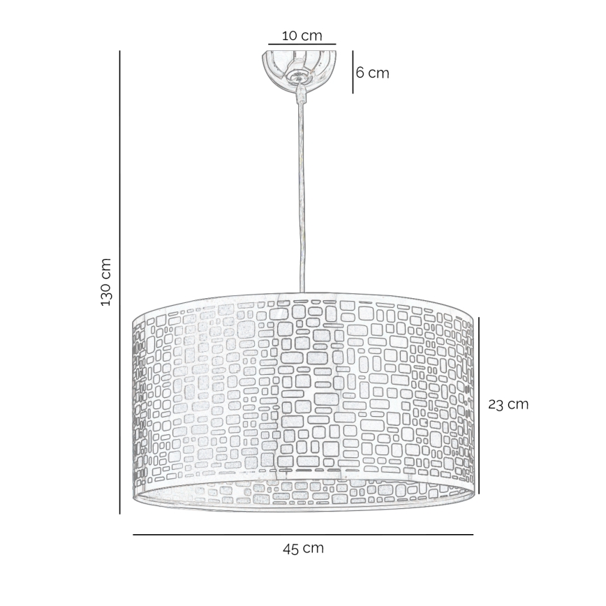 ONLI - Suspension filaire BRUCE 1xE27/15W/230V d. 45 cm chrome mat