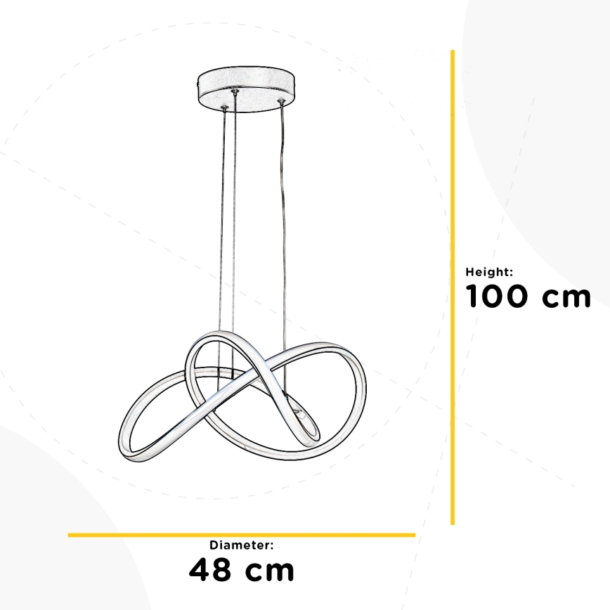 ONLI - Suspension filaire DAFNE LED/30W/230W 4000K noir