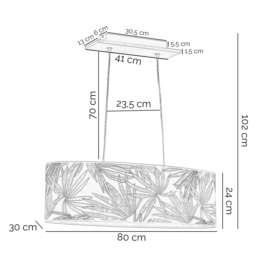 ONLI - Suspension filaire FLORA 2xE27/22W/230V vert/doré