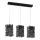 ONLI - Suspension filaire FORESTA 3xE27/15W/230V noir