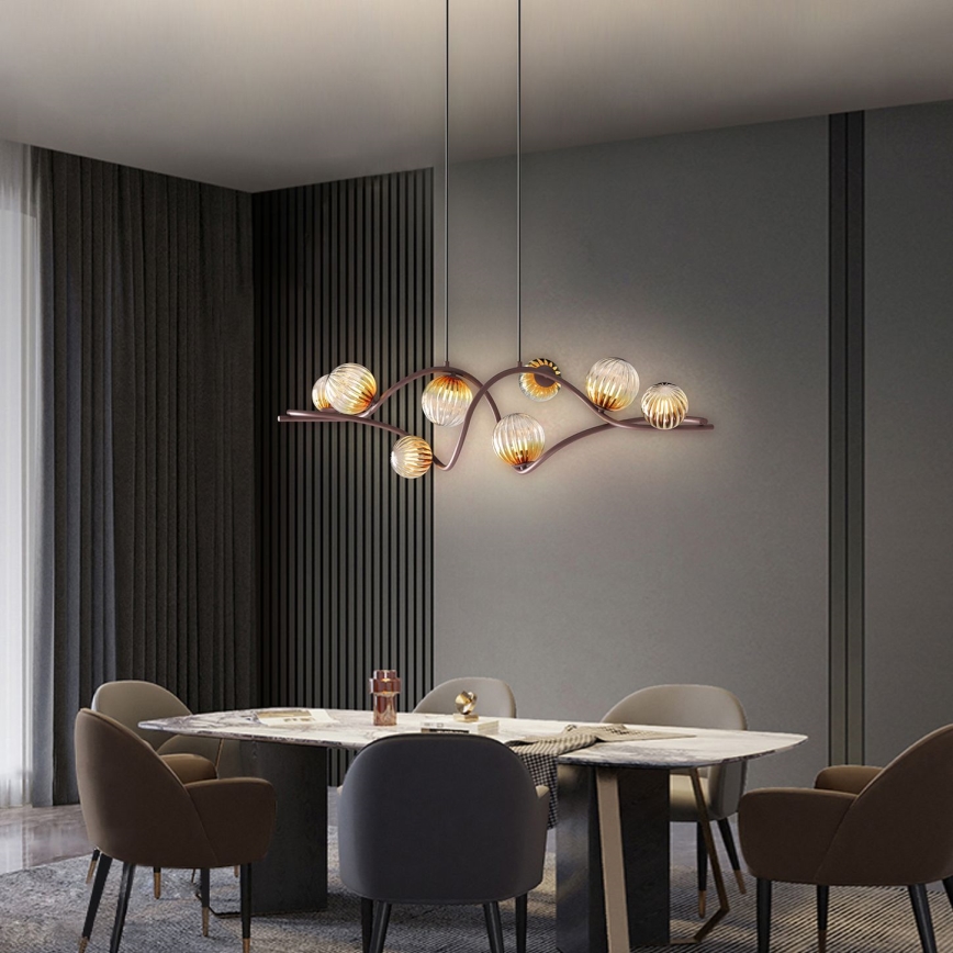 ONLI - Suspension filaire FRIDA 8xG9/10W/230V cuivre