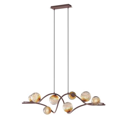 ONLI - Suspension filaire FRIDA 8xG9/10W/230V cuivre
