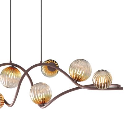 ONLI - Suspension filaire FRIDA 8xG9/10W/230V cuivre