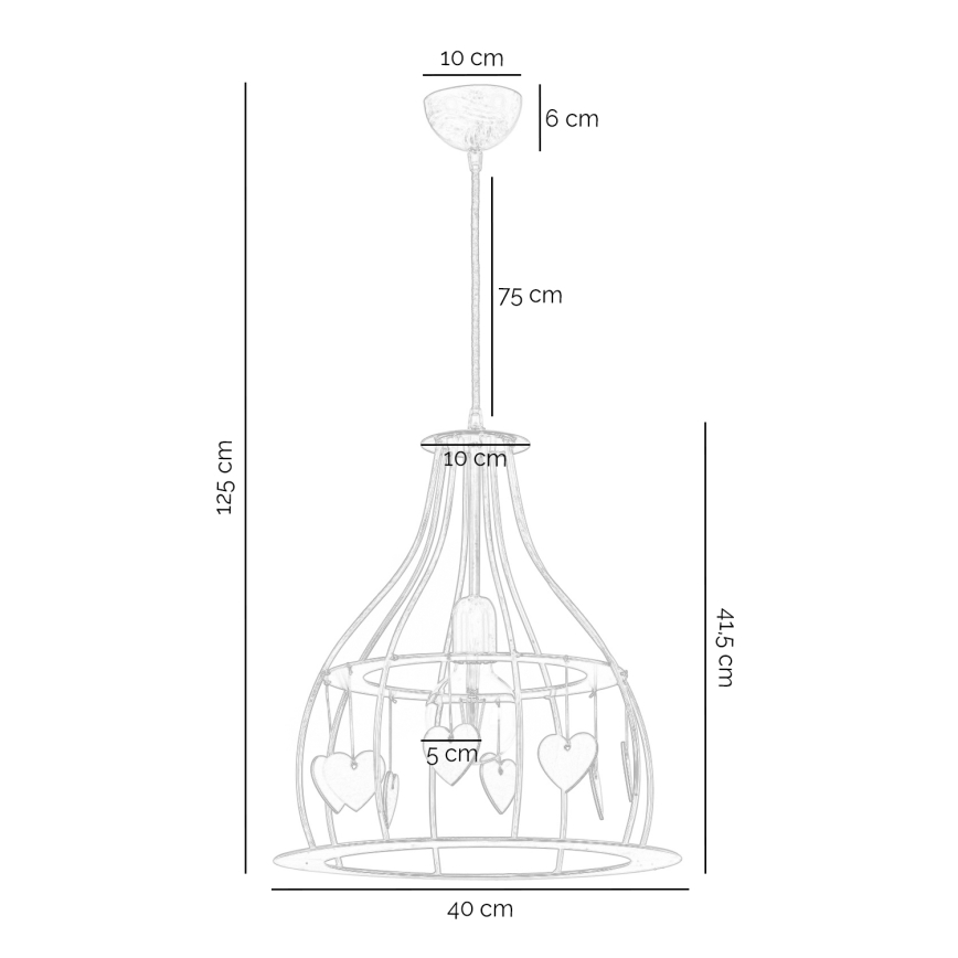 ONLI - Suspension filaire LEONILDE 1xE27/15W/230V beige