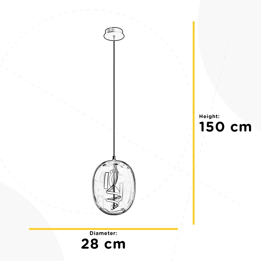 ONLI - Suspension filaire LILLY LED/12W/230V 4000K noir