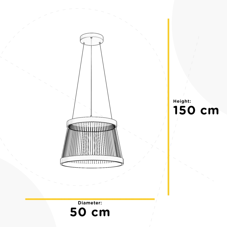ONLI - Suspension filaire MATE LED/40W/230V 4000K noir