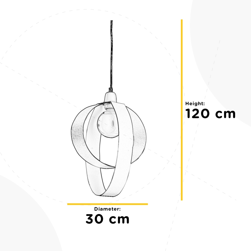 ONLI - Suspension filaire SERENA 1xE27/22W/230V blanc