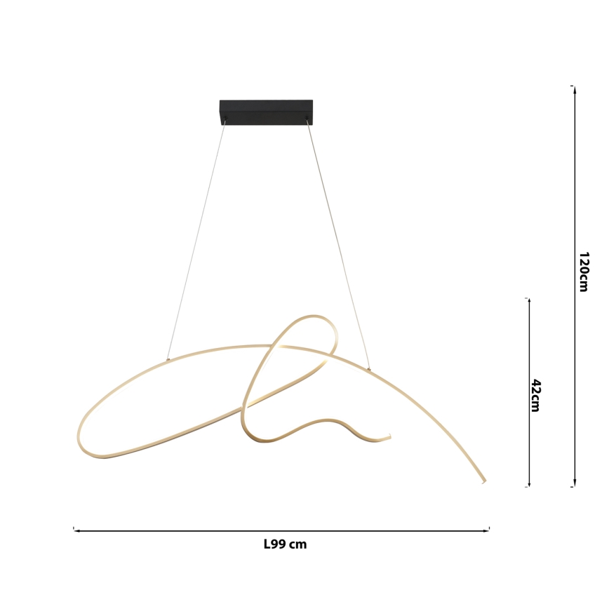 ONLI - Suspension filaire SIGN LED/42W/230V 4000K doré