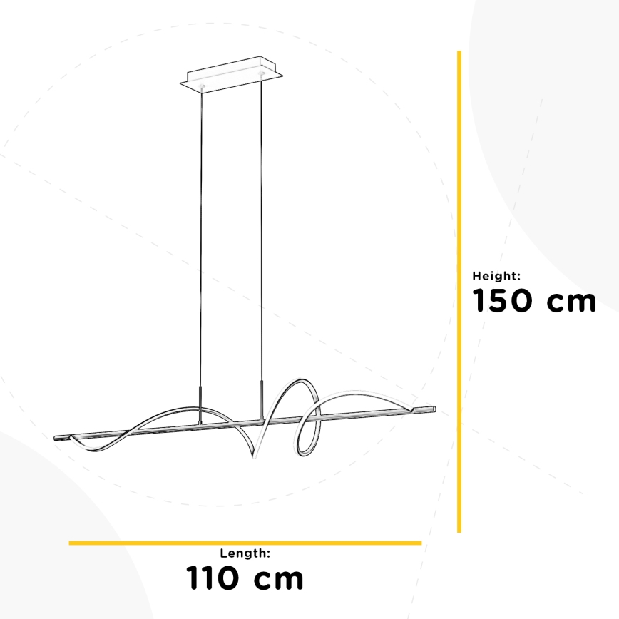 ONLI - Suspension filaire TWIST LED/30W/230V 4000K noir
