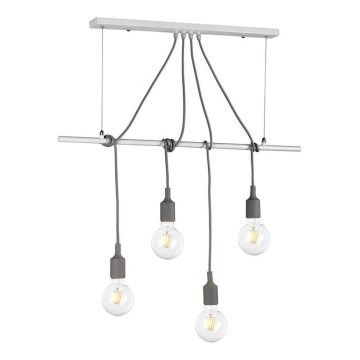 ONLI - Suspension filaire WIRE 4xE27/15W/230V gris/blanc