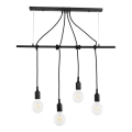 ONLI - Suspension filaire WIRE 4xE27/15W/230V noir