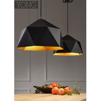 ONLI - Suspension filaire YONG 1xE27/22W/230V noir d. 46 cm