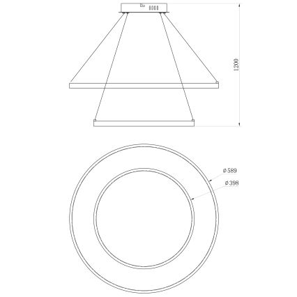 ONLI - Suspension LED sur câble NOELIA LED/30W/230V noir