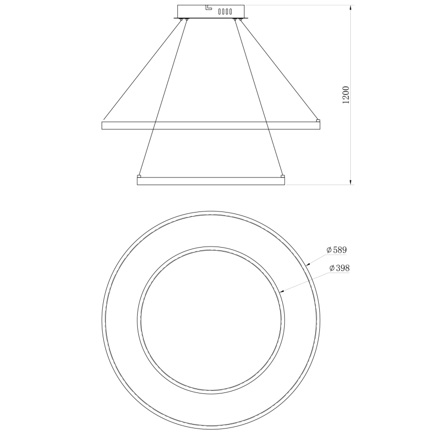 ONLI - Suspension LED sur câble NOELIA LED/30W/230V noir