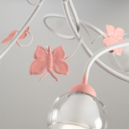 ONLI - Suspension pour enfant BUTTERFLY 3xE14/6W/230V