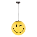 ONLI - Suspension pour enfant sur câble SMILEY 1xE27/15W/230V jaune