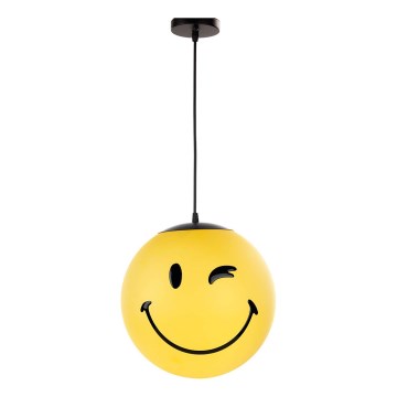 ONLI - Suspension pour enfant sur câble SMILEY 1xE27/15W/230V jaune