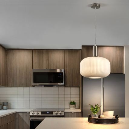 ONLI - Suspension sur câble DOROTY 1xE27/15W/230V blanc/chrome brillant