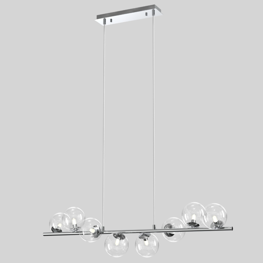 ONLI - Suspension sur câble KIMBERLY 8xG9/6W/230V chrome brillant