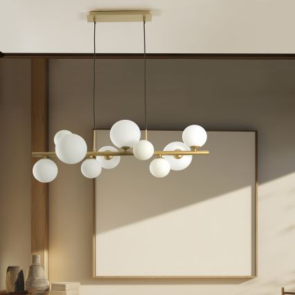 ONLI - Suspension sur câble PALOMA 10xG9/3W/230V dorée