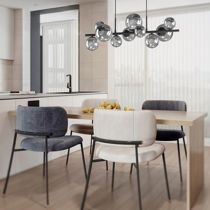 ONLI - Suspension sur câble PALOMA 10xG9/3W/230V noir/fumé