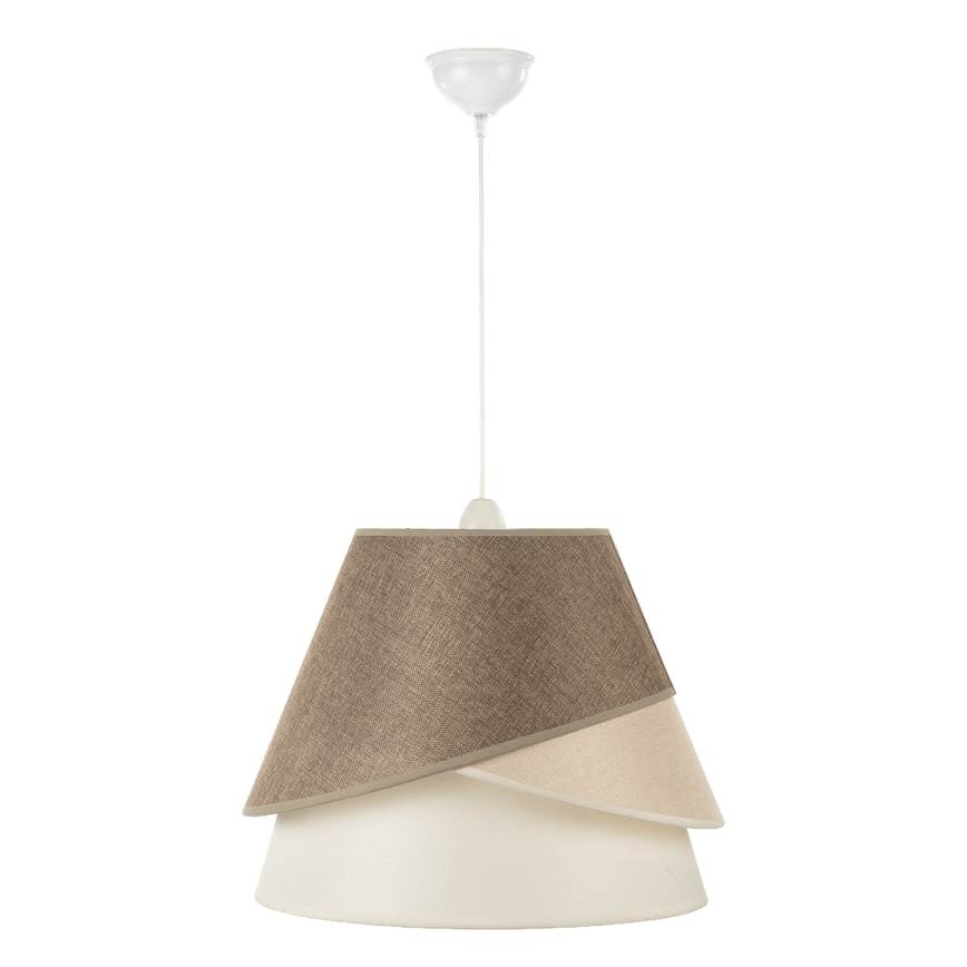 ONLI - Suspension sur câble POLLON 1xE27/15W/230V marron/crème/beige