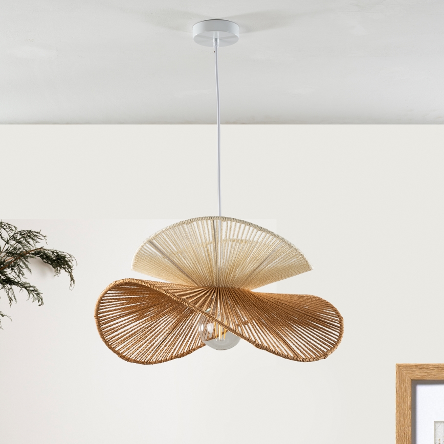 ONLI - Suspension sur câble RINGO 1xE27/15W/230V marron