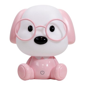 ONLI - Veilleuse LED dimmable pour enfant PUPPIES, LED 3W/230V, 20 cm, motif chien/rose