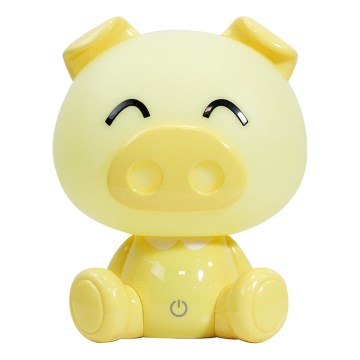 ONLI - Veilleuse LED dimmable pour enfants PUPPIES LED/3W/230V 19 cm cochon/jaune