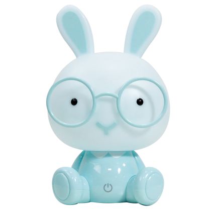 ONLI - Lampe de nuit LED dimmable pour enfants PUPPIES LED/3W/230V 22 cm lapin/bleu