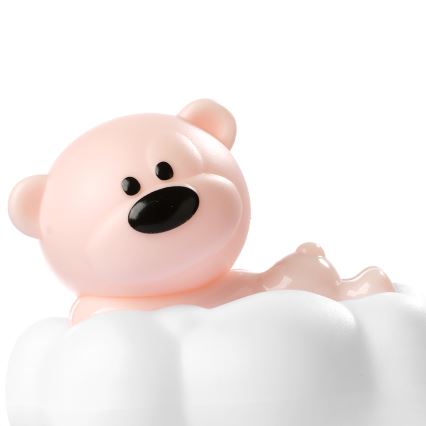 ONLI - Veilleuse nocturne LED rechargeable pour enfants NUVOLINA LED/2,5W/5V 300 mAh ours/rose