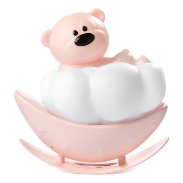 ONLI - Veilleuse nocturne LED rechargeable pour enfants NUVOLINA LED/2,5W/5V 300 mAh ours/rose
