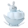 ONLI - Veilleuse rechargeable pour enfants NUVOLINA LED/2,5W/5V 300 mAh lapin/bleu
