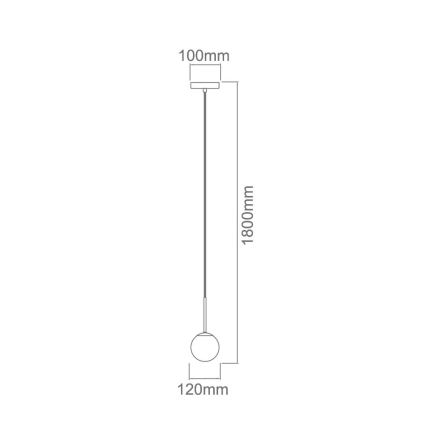 Open Design OR80087 - Suspension pour salle de bains sur câble BAO 1xG9/8W/230V IP44 dorée