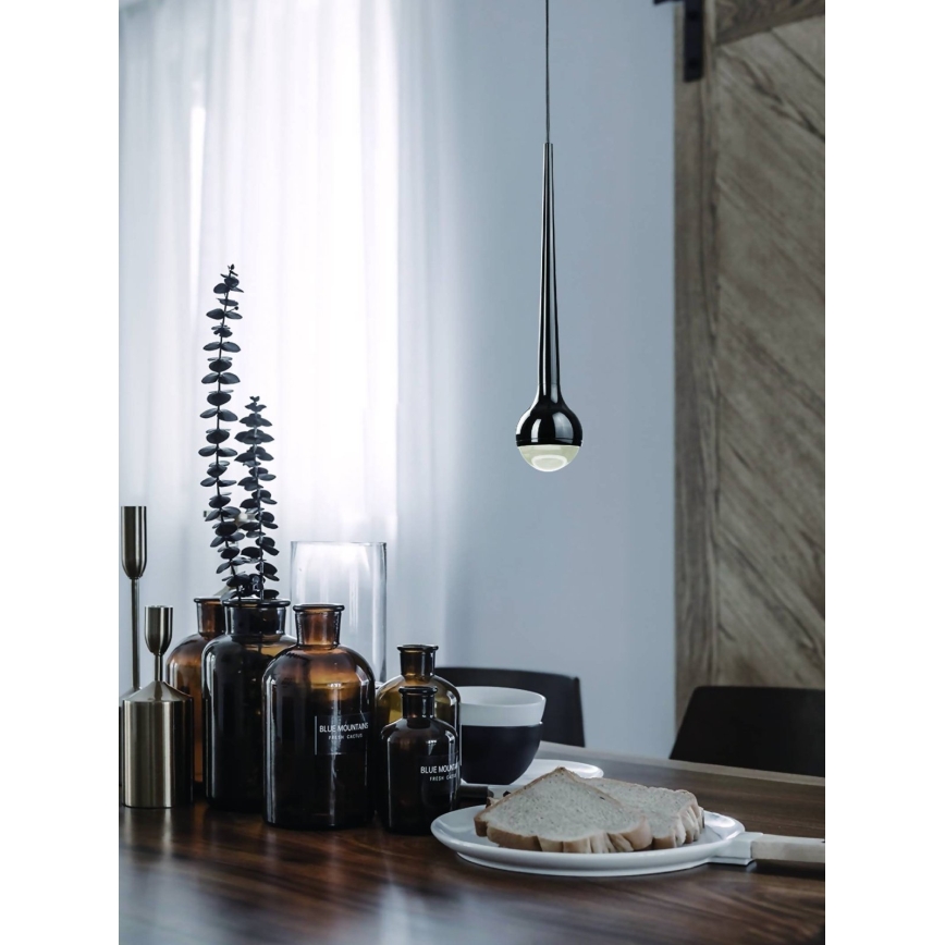 Open Design OR80261 - Suspension LED sur câble CAPPI LED/5W/230V chrome noir