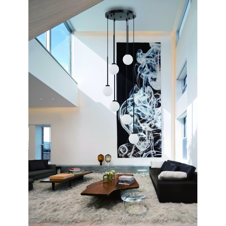 Open Design OR80636 - Suspension sur câble OTA 6xG9/8W/230V noire
