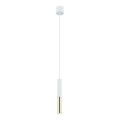 Open Design OR80841 - Suspension SLIMI sur câble 1xG9/3,5W/230V blanc/doré