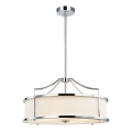 Open Design OR80872 - Suspension sur tige STANZA 4xE27/15W/230V Ø 55 cm chrome brillant/blanc