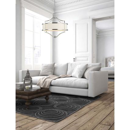 Open Design OR80902 - Suspension sur tige STESSO 4xE27/15W/230V Ø 42 cm chrome brillant/blanc