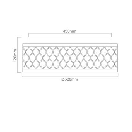 Open Design OR81008 - Plafonnier CAVALLI 3x E27, 15 W, 230 V, Ø 52 cm, chrome brillant