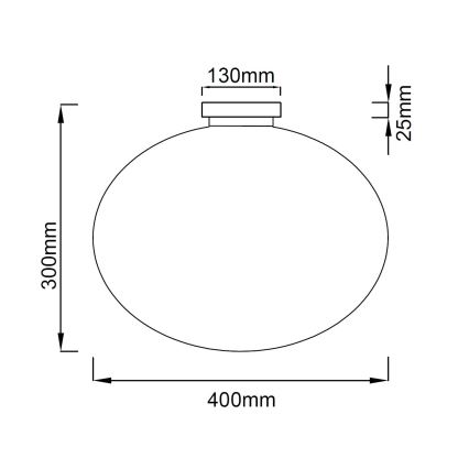 Open Design OR81169 - Plafonnier PALLA 1xE27/12W/230V Ø 40 cm chrome brillant