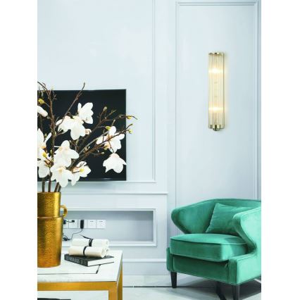 Open Design OR81572 - Applique murale FIATTO 2xE14/12W/230V laiton